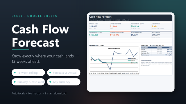 13-Week Cash Flow Forecast