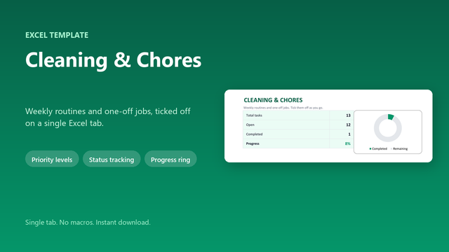 Cleaning & Chores Checklist