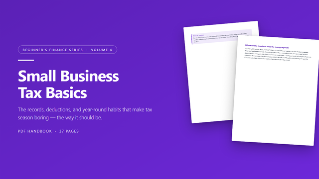 Small Business Tax Basics — A Plain-English Handbook