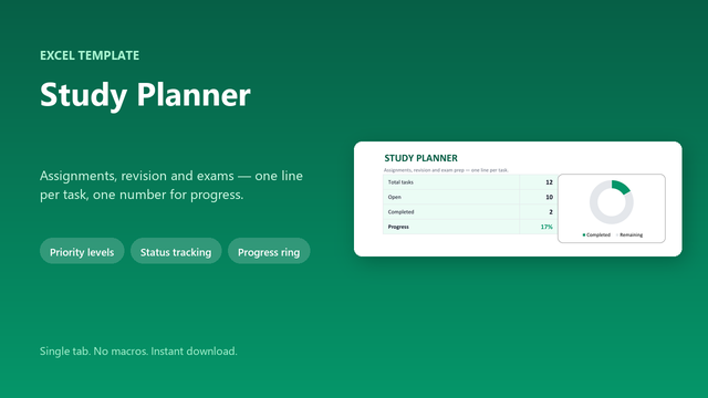 Study Planner To-Do List